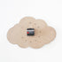 Cloud Clock - Grey - White Border
